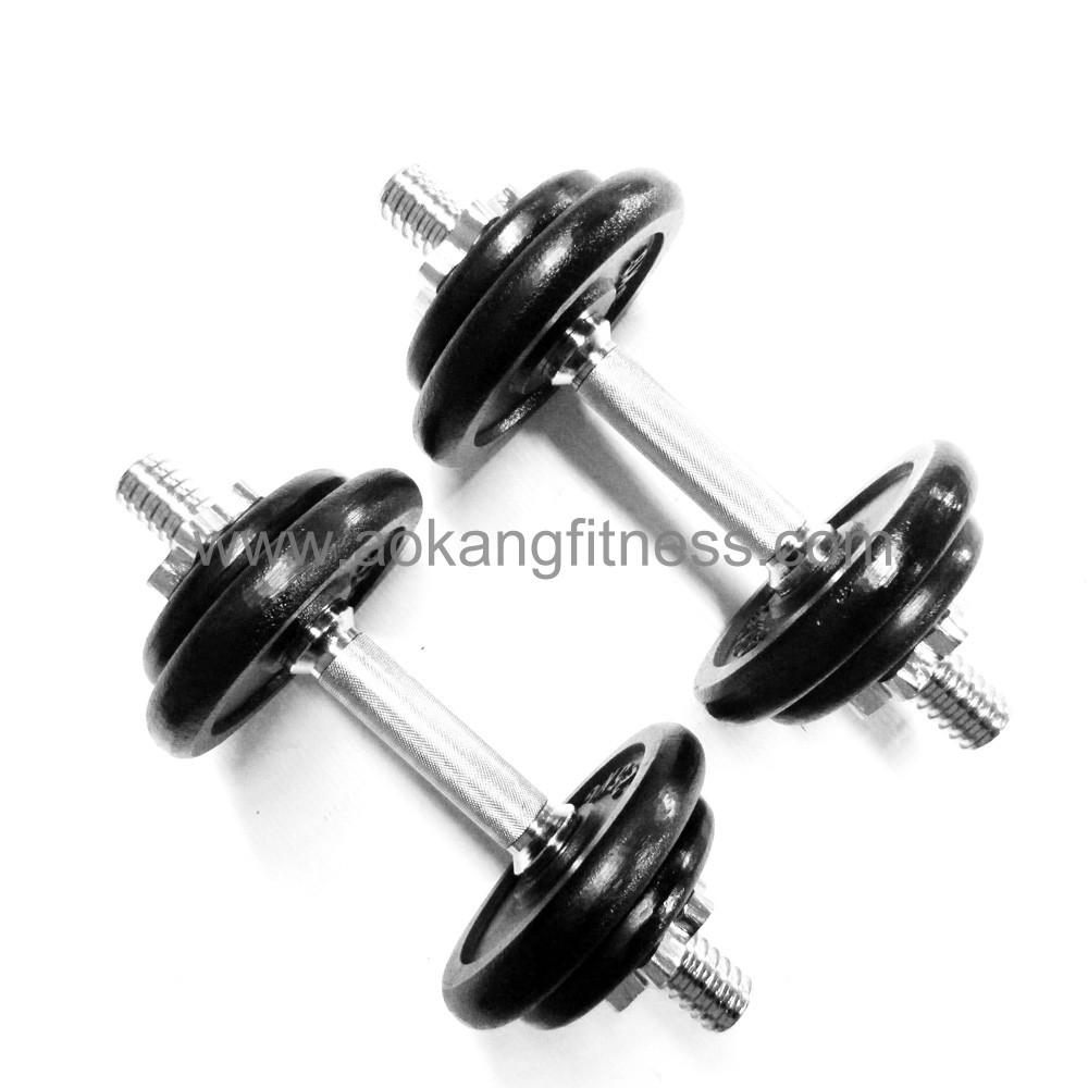 Black Dumbbell Set