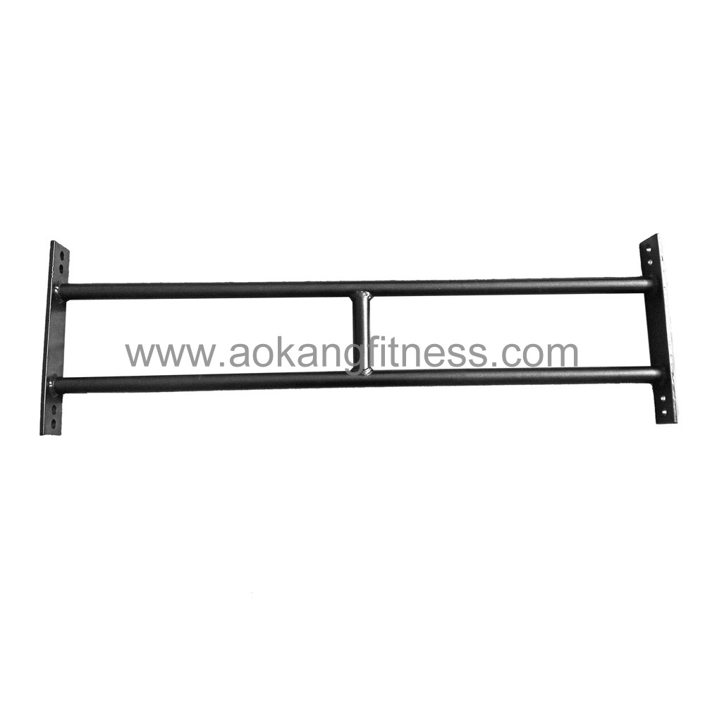 Double bar for wall racks
